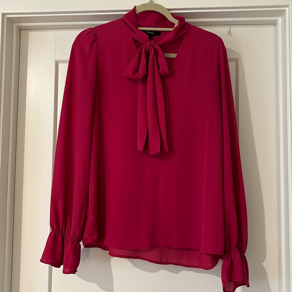 Forever 21 dark pink blouse size large